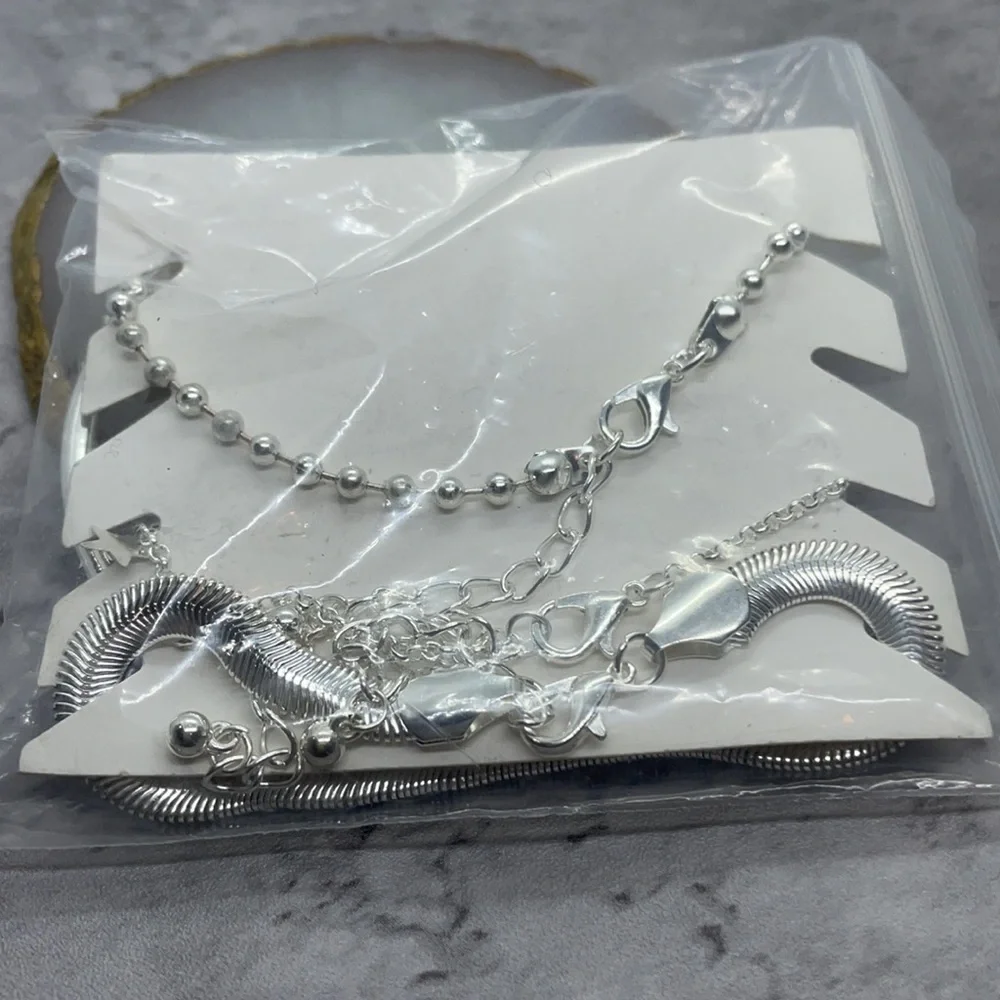Silver Moon And Star Four Piece Bracelet Set - Picture 11 of 12